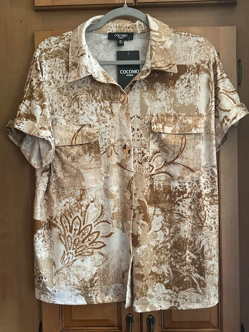NWT Cocomo Plus Size Abstract Top 1X